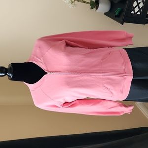 VICTORIA'S SECRET Raglan Sleeve Sparkle Ribbon Embellished Zip Front Jac…